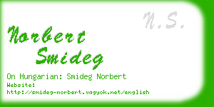 norbert smideg business card